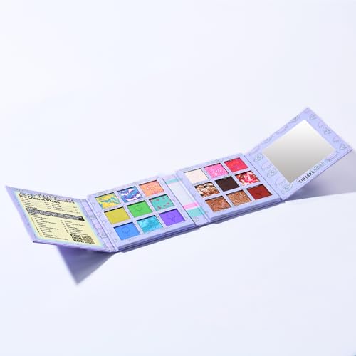 Eyes Cream Eyeshadow Palette, 18 Shades Colorful Eye Shadow Pallets for Women Highly Pigmented Long Lasting - Image 2