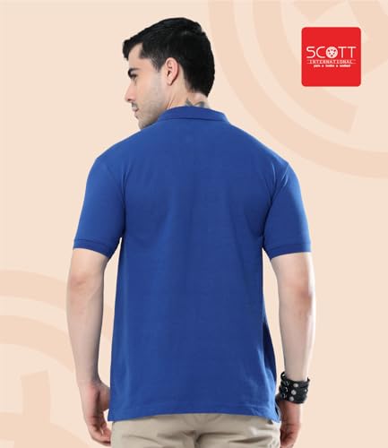 Image of Scott International Men's Rich Cotton Regular Fit Striper Polo T-Shirt |