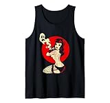 Horror Pinup Sexy Goth Girl Burlesque - Psychobilly Punk Art Tank Top