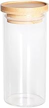 Porta Mantimento Redondo em Vidro Borossilicato com Tampa Empilhável em Bambu 150Ml D5,8Xa11,5Cm Dynasty - Full Fit