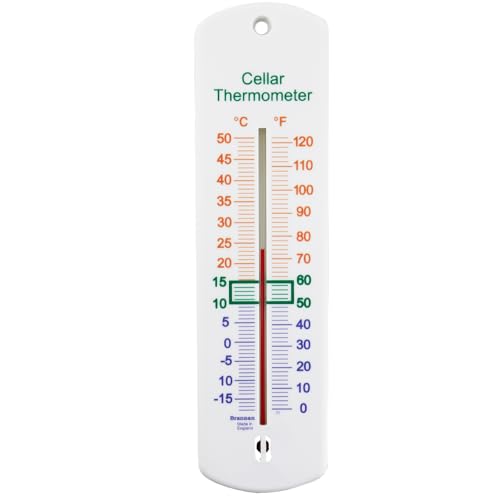 Brannan Beer and Wine Cellar Thermometer 240 MM - Ideal for Beer Or Wine Temperature Monitoring