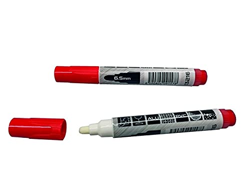 LEVIOR - Rotulador permanente rojo punta gruesa.