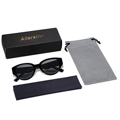 Allarallvr Retro Cateye Sunglasses For Women Fashion Vintage Cute Cat Eye Shades Ladies Sunglasses Ar82025 With Black Frame #TOP5