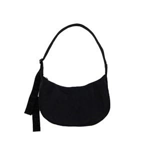 BAGGU Bolsa Media Luna Media Nylon – Negro
