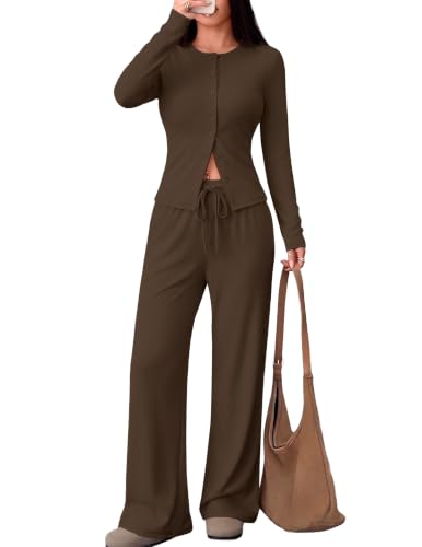Sampeel Two Piece Lounge Sets for Women 2 Piece Travel Airport Outfits 2026 Matching Sets Women Clothing