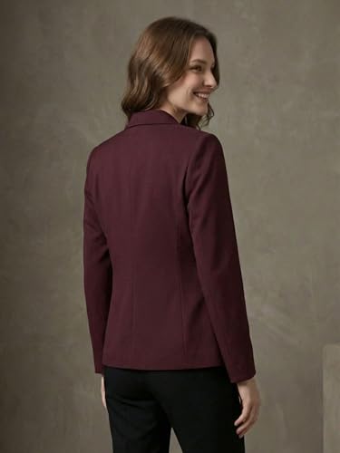 Image of ROCKSY Black Smart Casual Formal Blazer for Women, Regular Fit Stylish Blazer for Women