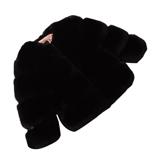 EnJoCho Children's Children's Clothing Splicing Thickened Small And Large Children's Coat Girls' (Black, 18-24 Months)