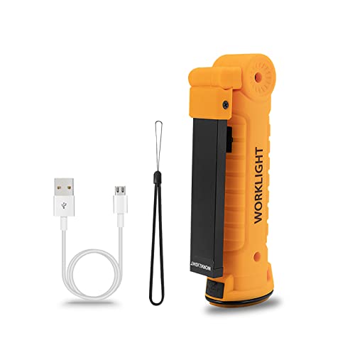 Vagocom LED USB Rechargeable Work Light Flashlight Torch