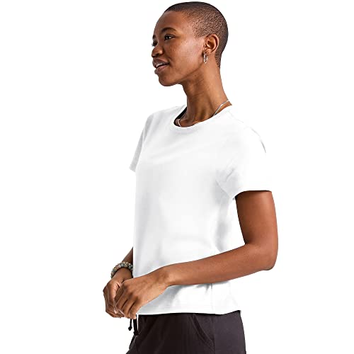 Hanes womens Originals Cotton T-shirt, Classic Crewneck Women's Tee, Curved Back Hem T-Shirt (pack of 1)