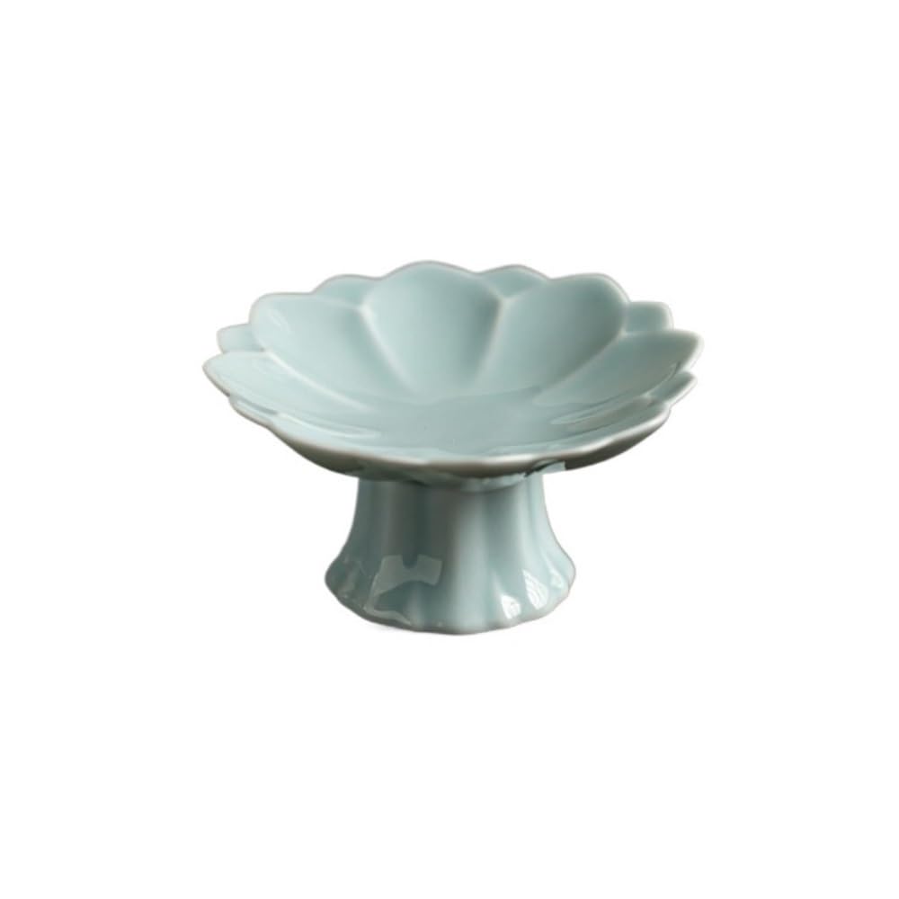 Petite assiette à thé en céramique bleu pastel pour buffet de fiançailles