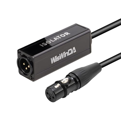 WisWinDa XLR/1/4�C���` / AUX HiFi�X�e���I�o�[�W�����I�[�f�B�I�A�C�\���[�V�����{�b�N�X �O���E���h���[�v�A�C�\���[�^�[/�m�C�Y�t�B���^�[/�n���G���~�l�[�^�[�I�[�f�B�I�V�X�e���p �n��&�u�U�[�m�C�Y��r��(WDISO016S-XLR