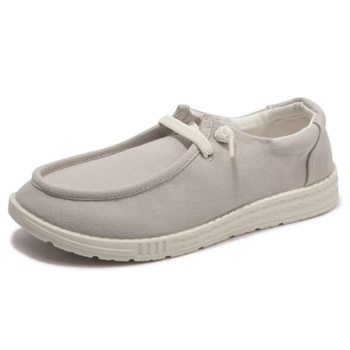 Image of Women's Canvas Slip On Loafers Fashion Outdoor Casual Flat Sneakers | Durable Breathable Canvas, Layered Lightweight Cushion Sole, Lace-Free Slip-On Design For Versatile Daily Style