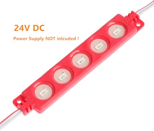 Image of Q QINGCHEN DC 24 Volt LED Module 1.2 W Waterproof led Light Strip for Letter Advertising Signs with Tape Adhesive Backside (200pcs Pack,RED,DC24V)
