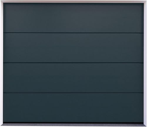DoorHan Porte de garage sectionnelle avec opérateur et émetteur manuel | Pour l'auto-assemblage | W-line | Lisse finition (RAL 7016 (Gris Antracite), Largeur 2500 mm x Hauteur 2150 mm)