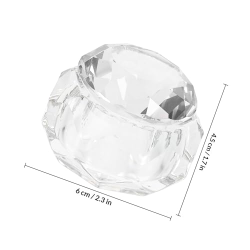Copa de cristal para arte de uñas con tapa PRETYZOOM miniatura 2