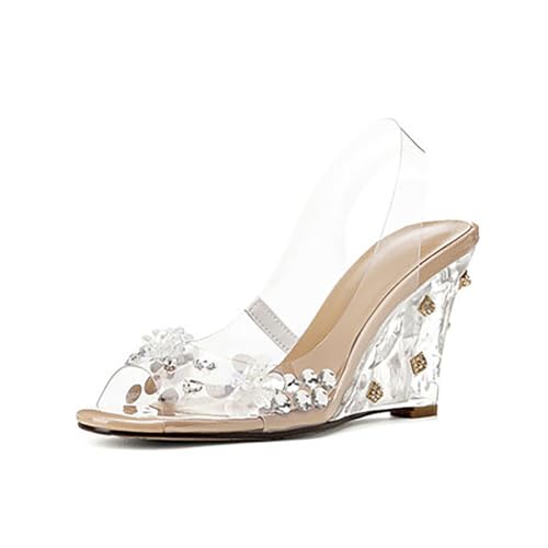 Chaussures de mariée à bout ouvert slingback femme pour mariage estival