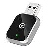 Mini adaptador inalámbrico Carplay para iPhone – Adaptador inalámbrico Carplay Car Play Dongle Bluetooth, compatible con iPhone iOS 10+, [2025 actualizado] Plata