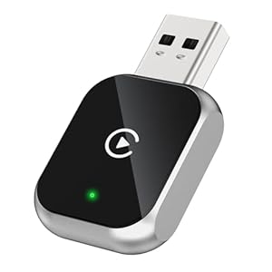 Mini adaptador inalámbrico Carplay para iPhone – Adaptador inalámbrico Carplay Car Play Dongle Bluetooth, compatible con iPhone iOS 10+, [2025 actualizado] Plata