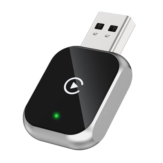 Junboer Mini Wireless Carplay Adapter for iPhone - Carplay Wireless Adapter Car Play, Compatible with iPhone iOS 10+, [2025 Upgraded] Silver