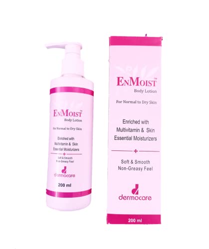 Image of Dermocare EnMoist Multivitamin Dry Skin Moisturiser Body Lotion, 200ml (Pack of 2)