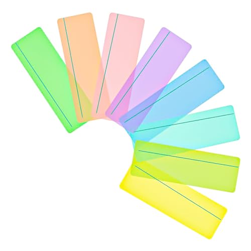 Alnicov 8PCS Strisce da Lettura per dislessia con sovrapposizioni Colorate Sovrapposizioni Colorate per dislessia Righello da Lettura per disless