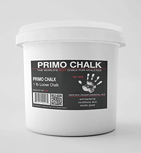 Primo Chalk - 1Lbs Bucket - Fewer Applications Needed For Improved Focus On Weightlifting, Gymnastics, Rock Climbing, Gym #TOP1