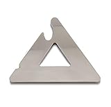 3-in-1 Metal Ski/Snowboard Wax Scraper - Stainless Steel Triangle Multi Tool - 3'