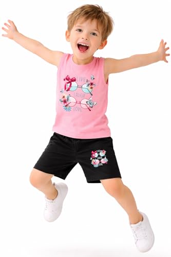 Image of TS LAVI TAVI Baby Cotton Clothing Set | Sleeveless T-Shirt & Shorts Combo | Summer Wear for Boys & Girls | Soft Breathable Fabric | Multicolor Pack of 3