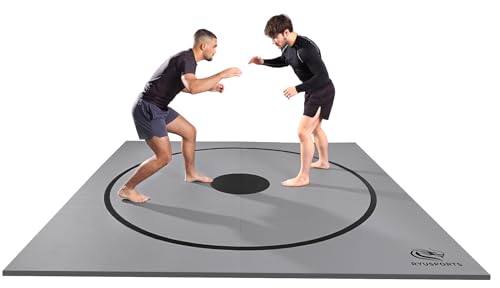 RYUSPORTS 10x10ft Martial Arts Mat, Roll-Up Training Mat with Sealed Edges, XPE Foam & Carry Bag – for Jiu Jitsu, Wrestling, MMA, Tumbling, Judo, Karate, Home Gym Flooring