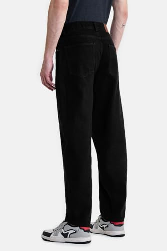 Image of SNITCH Men Jeans Streetwear | Balloon Fit Mid Rise & Acid Wash Design | 100% Cotton Breathable Fabric & Wide Leg Style for Urban Explorer & Casual Everyday Outings