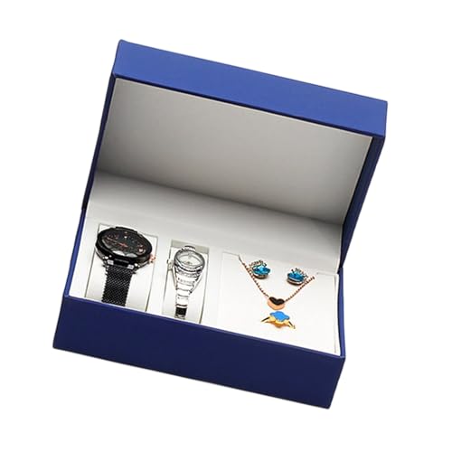 Elegant White Jewelry Organizers Box Premium PU Materials Flipping Closure Design for Watch Necklace Storage Soft PU Jewelry Con