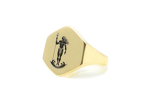 Bague personnalisée Poséidon en or 14k : votre accessoire stylé au quotidien