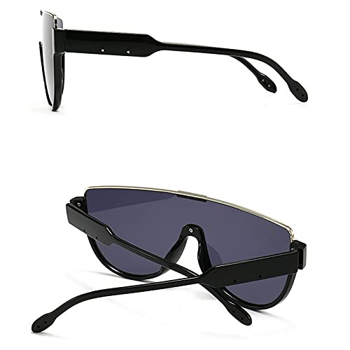 Image of Oversized Sunglasses Women Men Luxury Big Frame Mask Glasses Goggle Flat Top Clear Eye Protection Glasses Shade UV400