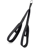Vibsky Cuerda de doble extremo para flexiones de tríceps, flexiones laterales y tiradores faciales con agarre ergonómico, diseño de doble longitud para todo tipo de cuerpo, color negro