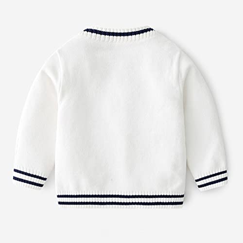 Little Kids Cotton Knit Cardigan Sweater Tops Button Down V Neck Sweatshirt School Uniform Outwear2