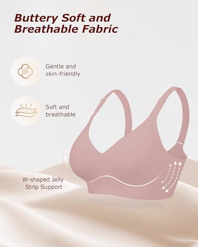 Image of Wireless Comfortable Seamless Soft Bras for Women Full Coverage Push Up Everyday No Show Bra