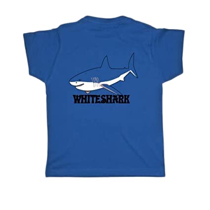 GenericKids Unisex T-Shirt Camesita Printed White Shark