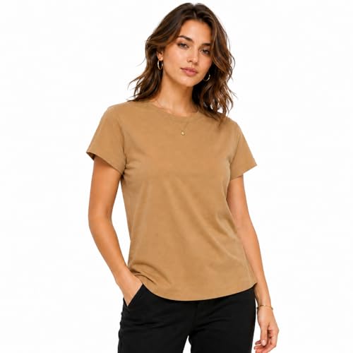 Image of London Hills tops for woman | tshirt for woman | t shirt for womans| tops for women western | western tops for woman's | women t shirt | women tees | gym tshirt for women workout | t shirts Round Neck