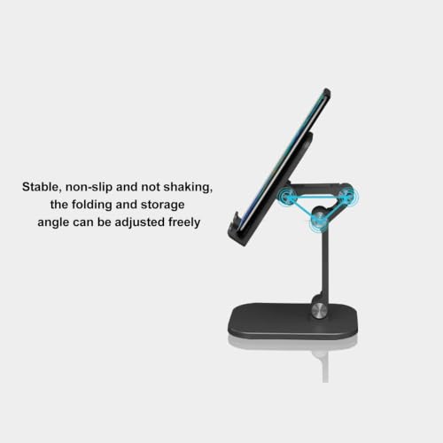Cell Phone Holder, Angle Height Mini Foldable Cell Phone Holder Multi Angle Adjustment Reserved Charging Hole for Phones and Tablets by Pssopp - Used condition - Image 6
