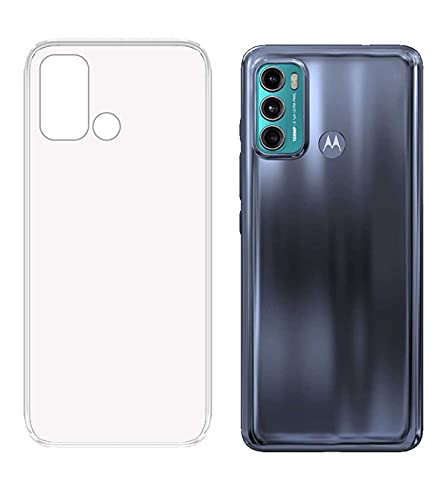 Image of Soft Flexible Silicone Back Cover (Motorola Moto G60 / G40 Fusion, Transparent Case + Screen Guard)