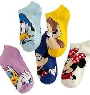 جوارب مطبوعة برسوم كرتونية من سمارت ايدج، للبنات والاولاد، جوارب عصرية ومبتكرة، 5 ازواج مع هدية واحدة، متعددة الالوان