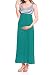 Beachcoco Women's Maternity Stripe Maxi Tank Dress (S, Jade)