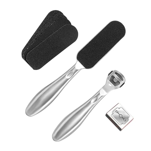 WOFASHPURET 1 Satz Pediküre für Fußpflege Teiliges Kit mit Klingen Groben und Feinen Schleifpapieren Halter und Fußfeile Langlebige Nagelpflegewerkzeuge für Professionelle und Private
