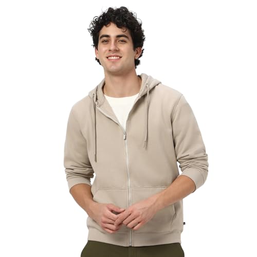 Image of Neostreak Men's Cotton Hooded Neck Zippered Sweatshirt