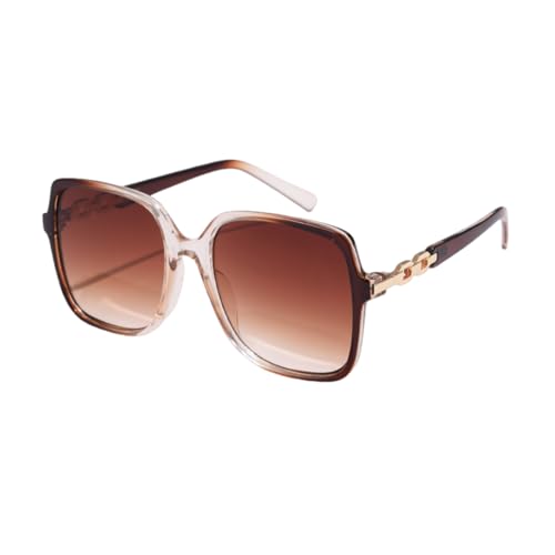 Lunettes de soleil pour femmes à monture large et verres dégradés tendance