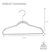 Simplify 25 Pack Kids Velvet Hangers | Slim | Non-Slip Design | Space Saving | Childrens Clothes | Shirts | Pants | Dresses | Baby Nursery | Closet Storage & Organization | White