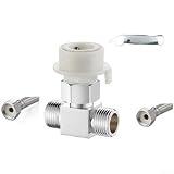 Waschmaschinen-Wasserverteiler aus Messing, Y-Typ, Doppelauslass-Wasserhahn-Adapter mit 360 Grad drehbarer Mutter, Schnellverbindungs-T-Anschluss für 4-Punkt- und 6-Punkt- und (L)