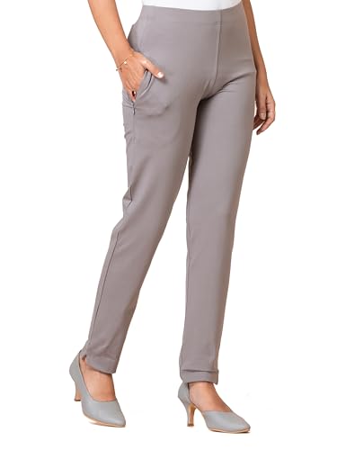 Image of Ruby Cotton Lyrcra Blend Copper Collection Straight Pants | Perfect Blend of Style and Comfort | Professional and Casual Wear #1