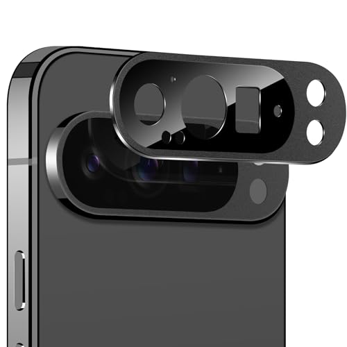 YWXTW Camera Lens Protector for Google Pixel 9 Pro XL 2024 (Not for 9 Pro) [Metal Full Coverage] Tempered Glass Screen Protector Pixel 9 Pro XL Camera Cover Accessories Case Friendly (Obsidian)