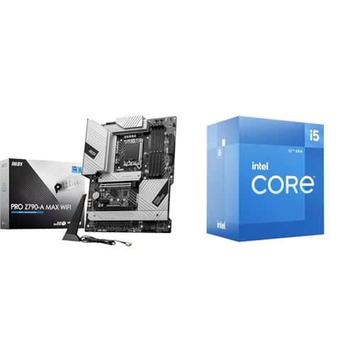 MSI Pro Z790-A MAX WiFi Placa Base + Intel S1700 Core i5 12400 Box 6x2,5 65W GEN12, Black